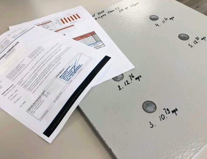 Quality control – adhesion test